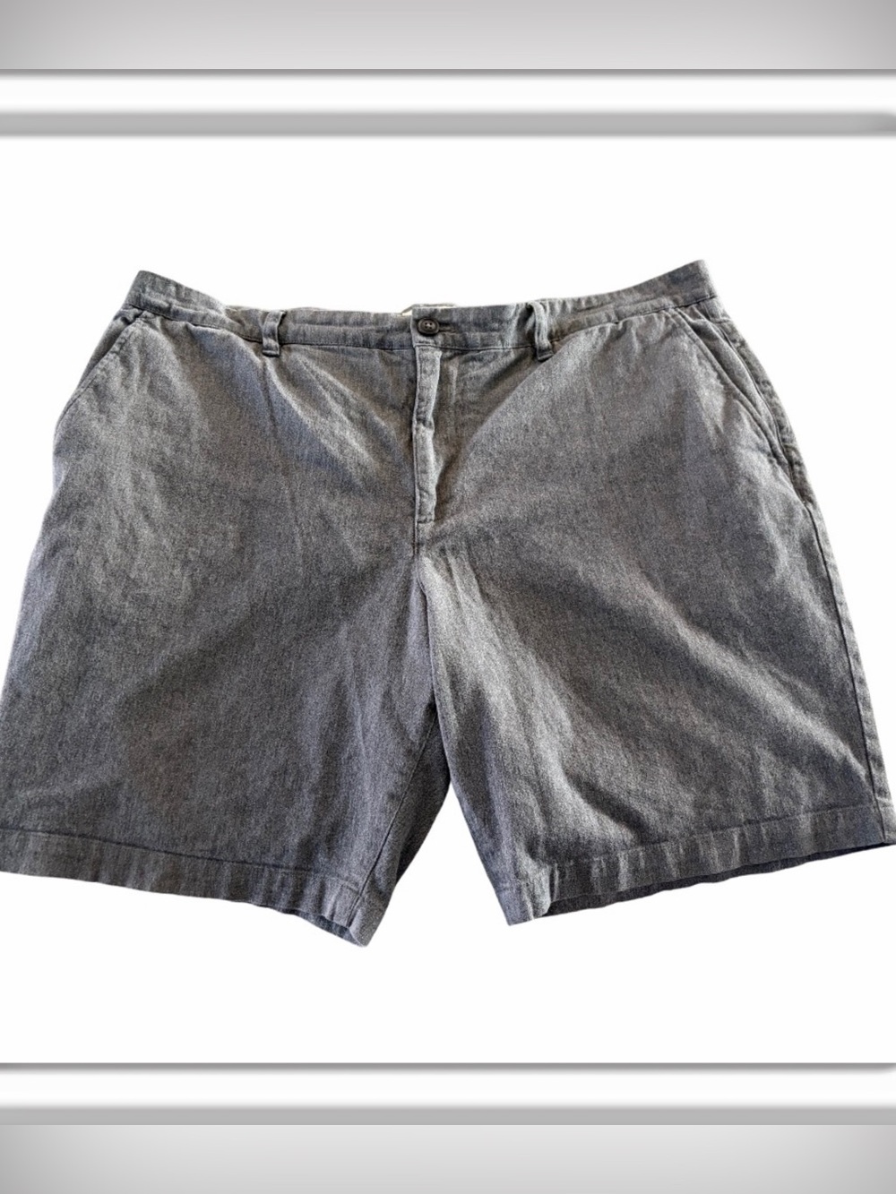 Hawker Rye Gray Chino Shorts Size 38 Waist Stretch 9” Inseam